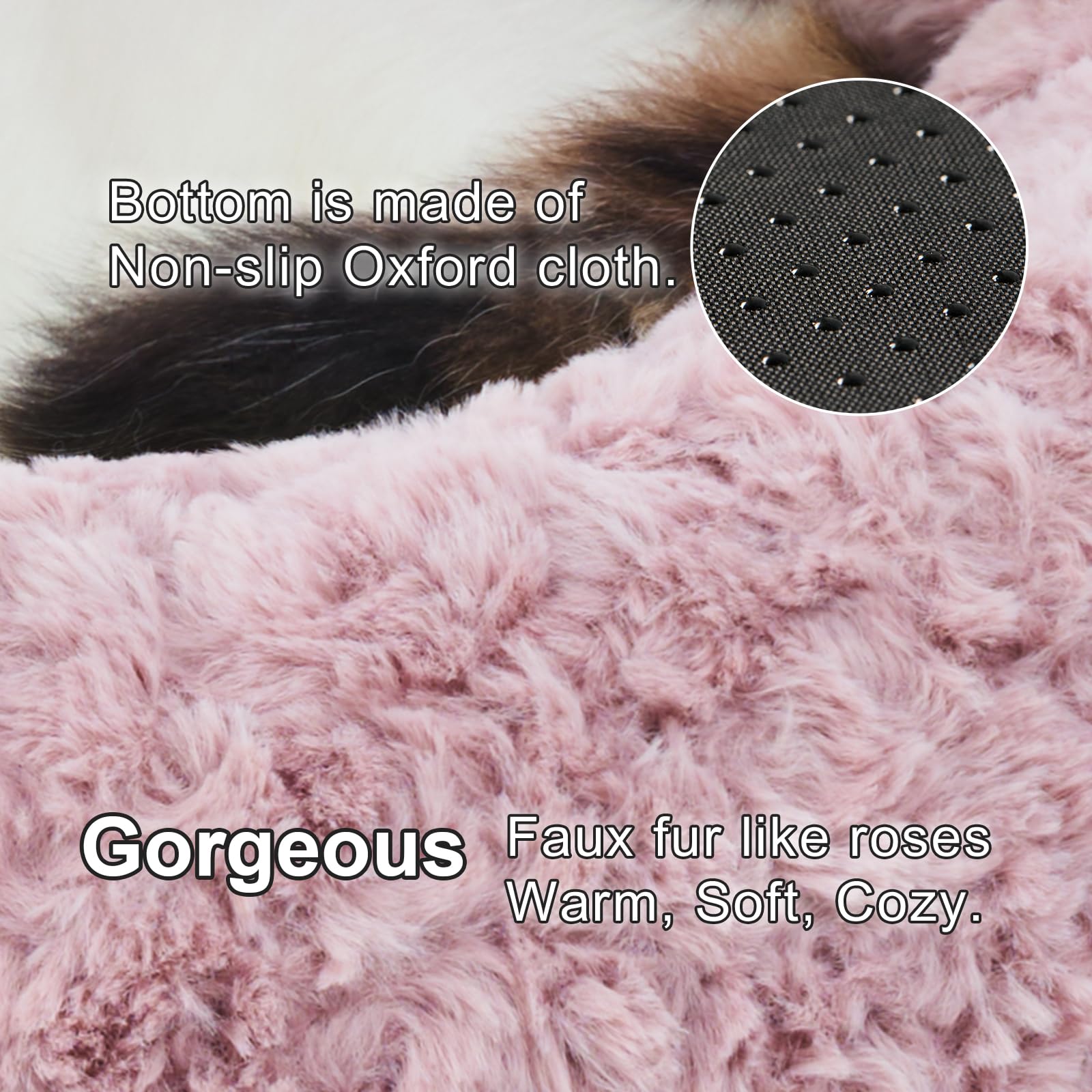 [Cozy | Plush] Soft Faux Fur Cozy Plush Paw-Shaped Pet Bed 