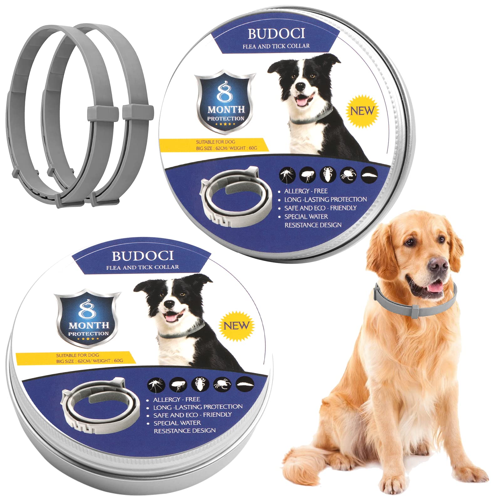 Pet Flea and Tick Treatment and Prevention Collars