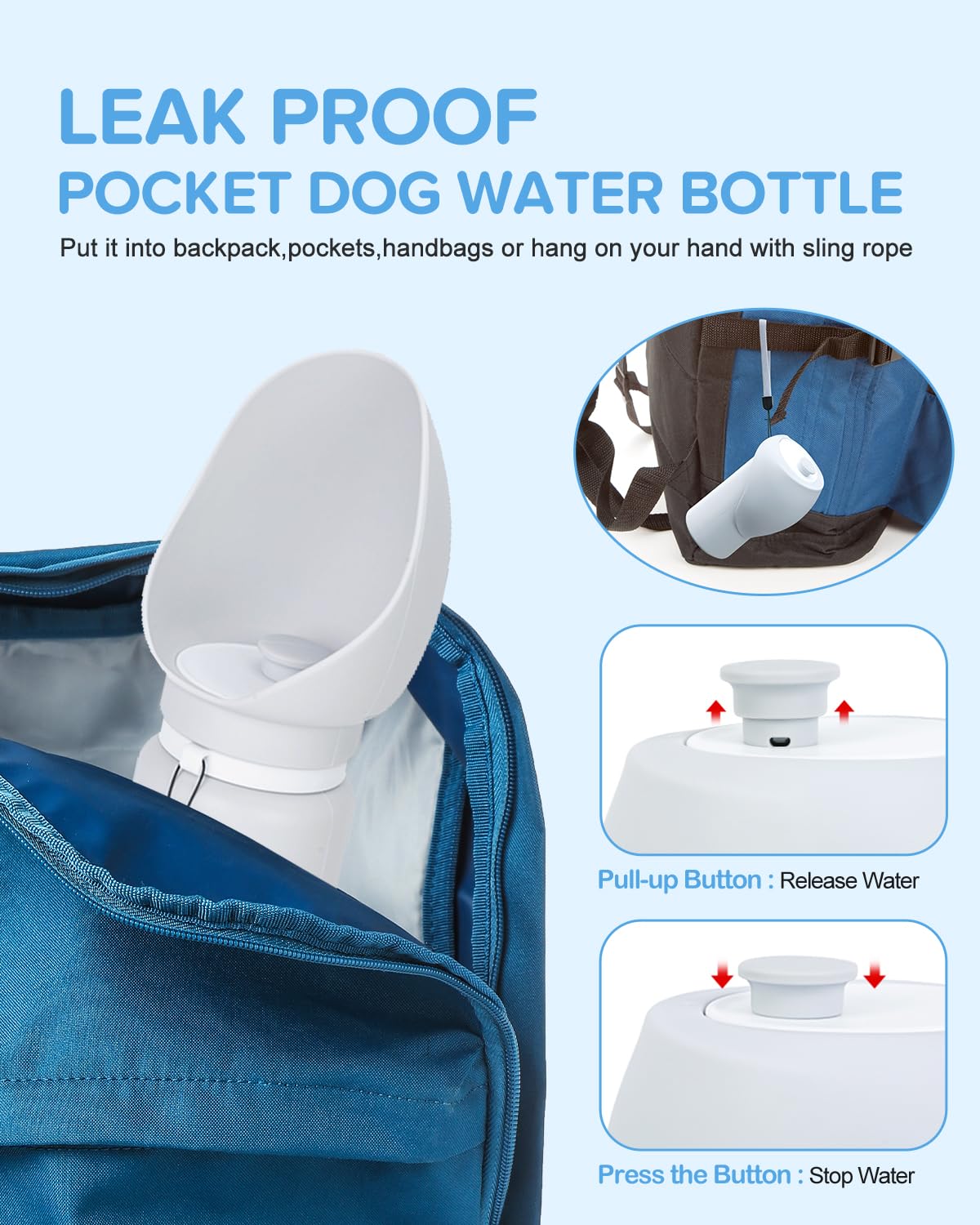 Dog Water Bottle Leak Proof Portable Travel Pet Water Bottle