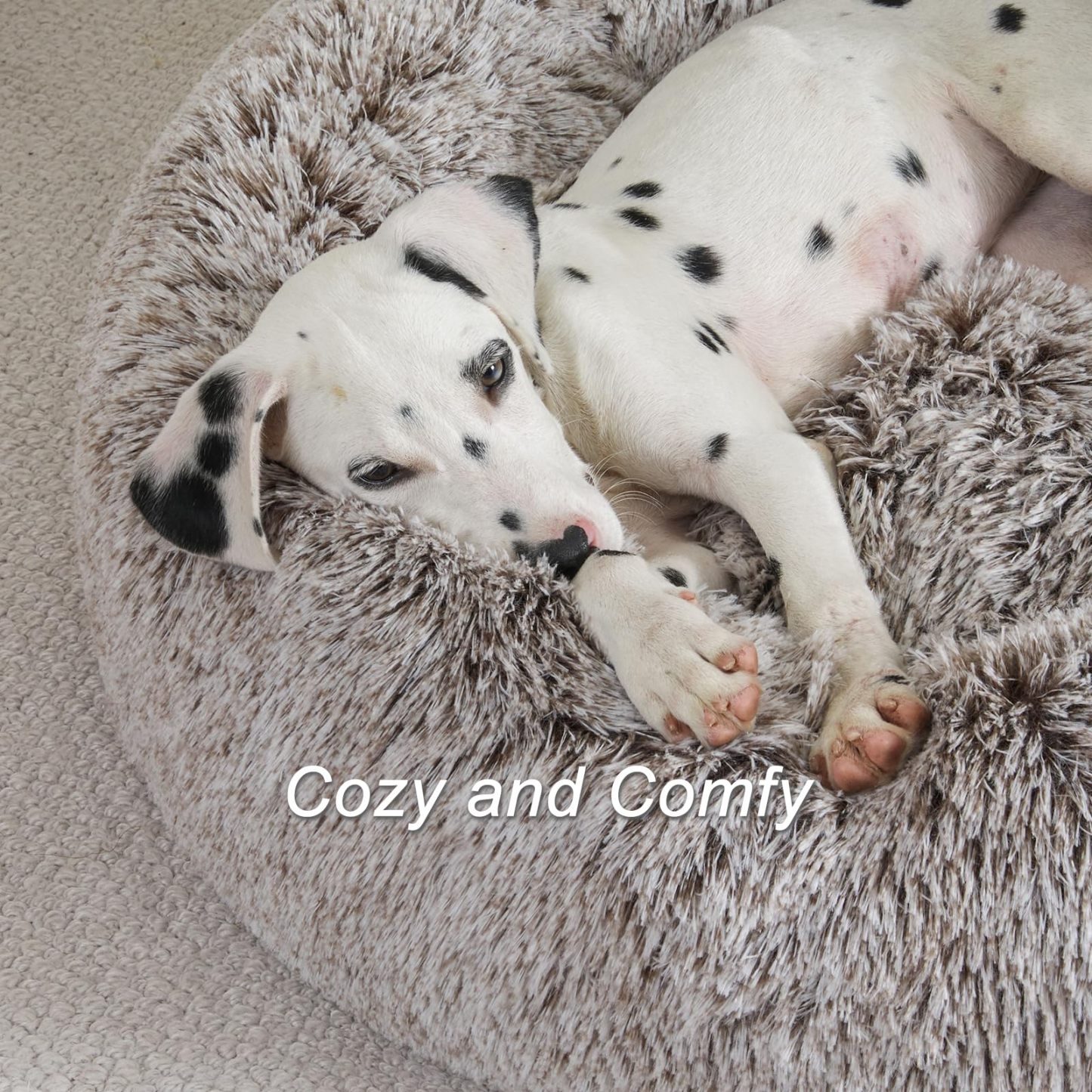 [Cozy | Plush] Soft Faux Fur Cozy Plush Paw-Shaped Pet Bed 