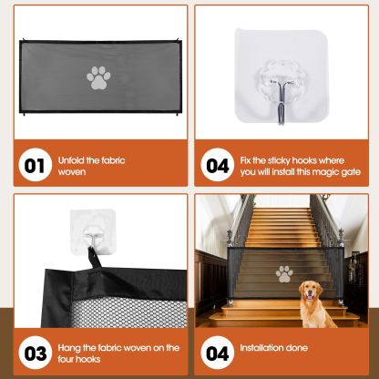 Secure Portable Pet Safety Gate For Doorways