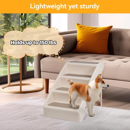 Pet Dog Stairs Foldable Nonslip Dog Steps for Small Pet Dogs Cats at Home and Vehicle Ramp Ladder for High Beds Sofa