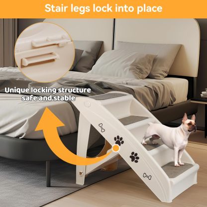Pet Dog Stairs Foldable Nonslip Dog Steps for Small Pet Dogs Cats at Home and Vehicle Ramp Ladder for High Beds Sofa