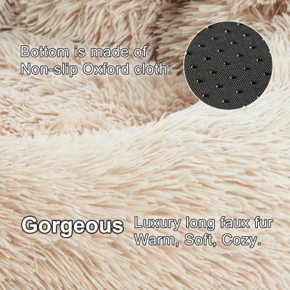 [Cozy | Plush] Soft Faux Fur Cozy Plush Paw-Shaped Pet Bed 