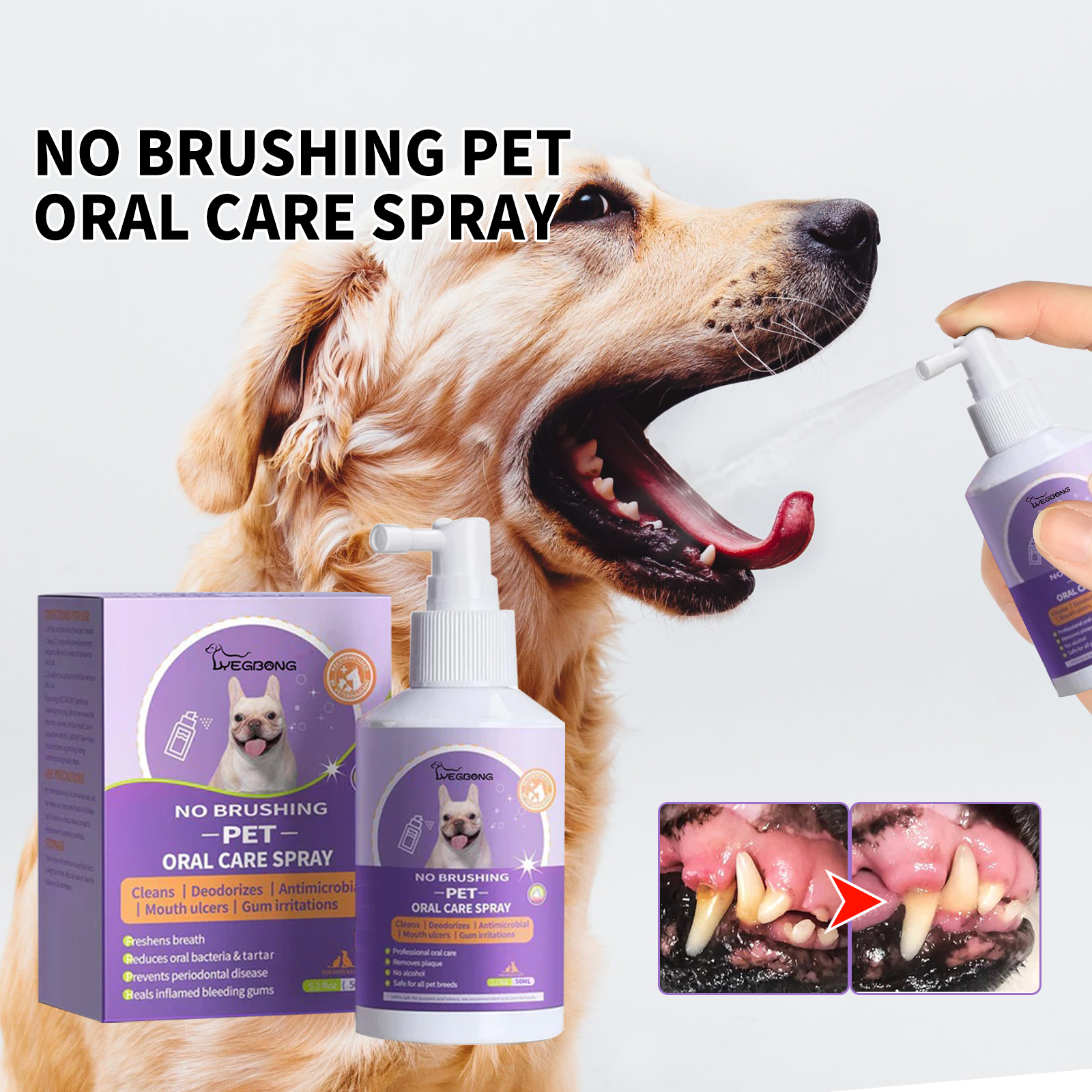 NO BRUSHING PET ORAL CARE SPRAY