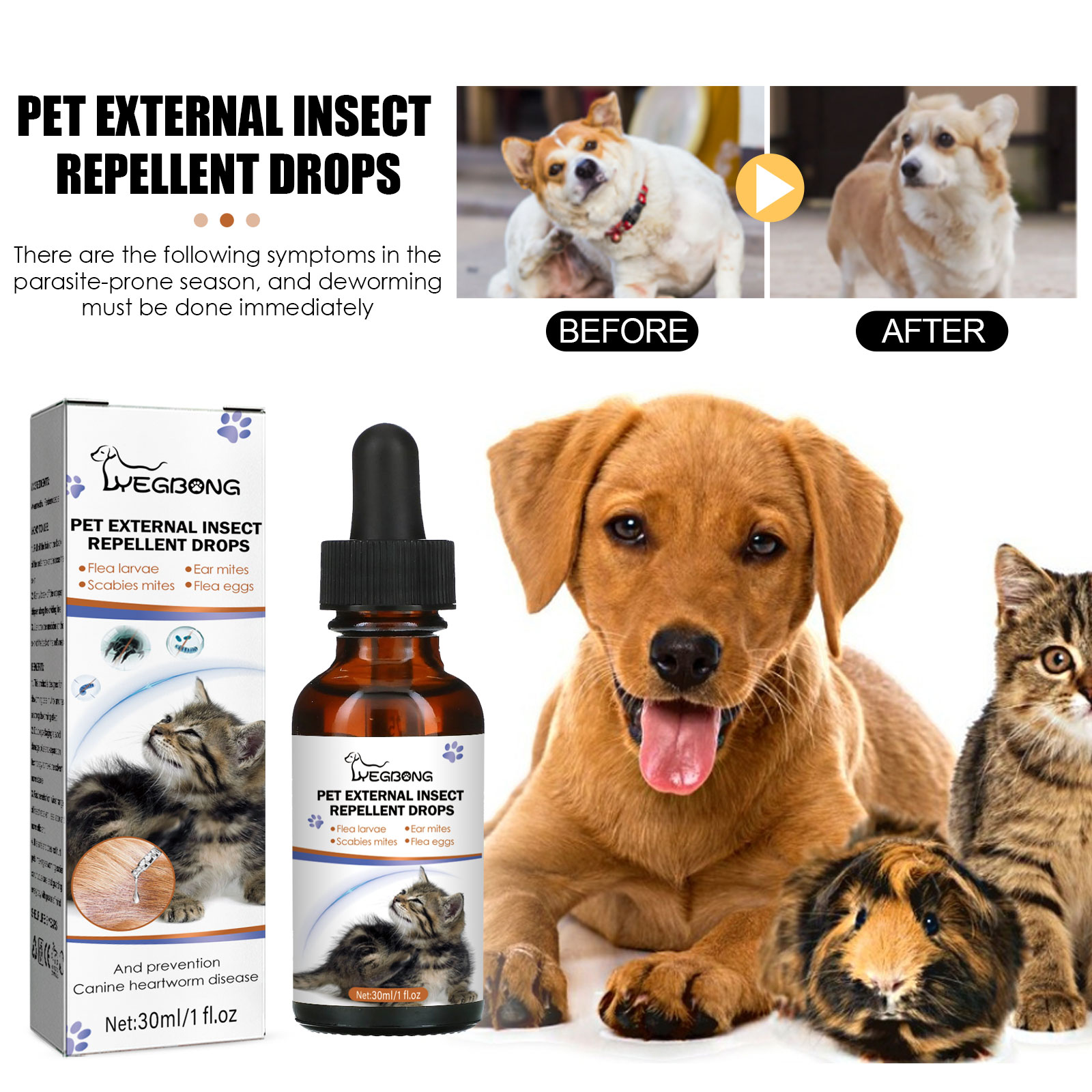 PET EXTERNAL INSECT REPELLENT DROPS