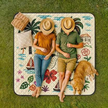 Large Soft Padded Foldable Picnic Blanket