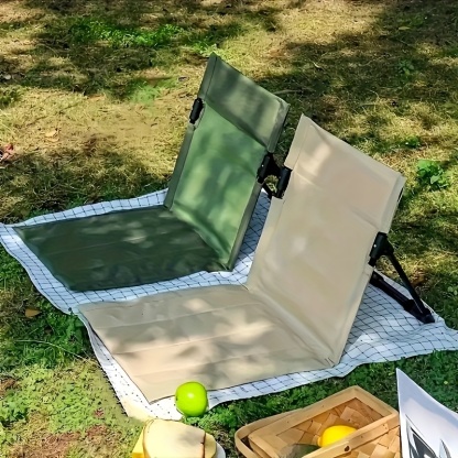 Outdoor Portable Light Aluminum Chair Camping Beach Folding Moon Chair Self
