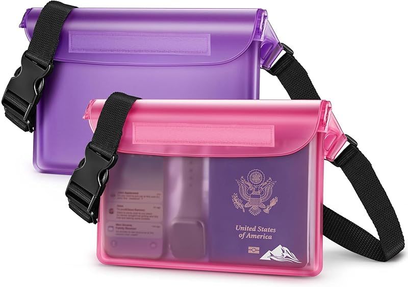 Waterproof Fanny Pack, Waterproof Pouch Dry Bag 2/3/4 Pack for Phone Passport Purse