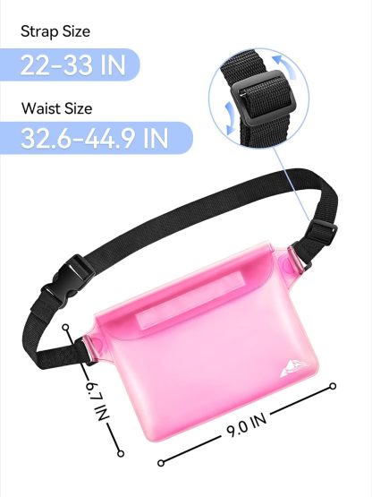 Waterproof Fanny Pack, Waterproof Pouch Dry Bag 2/3/4 Pack for Phone Passport Purse