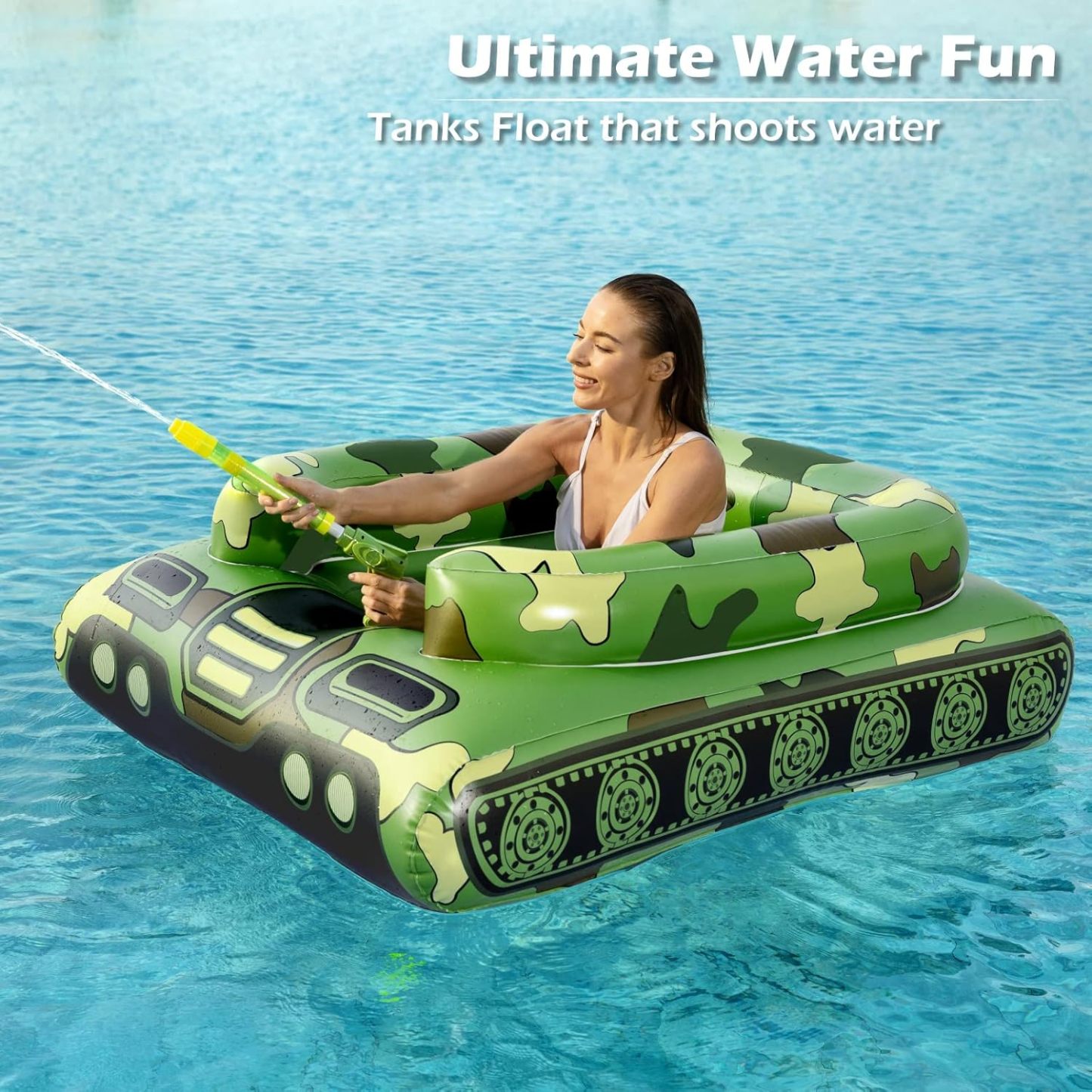 Inflatable Tank Pool Floats Adults