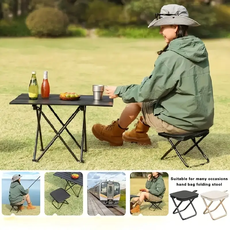Portable Outdoor Picnic Camping Stool with Carry Bag