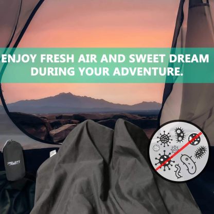 Frelaxy Sleeping Bag Liner, XL Travel Sheet & Camping Sheet for Backpacking, Hotel, Hostels & Traveling, Comfy & Easy Care, Full-Length Zipper/No Zipper