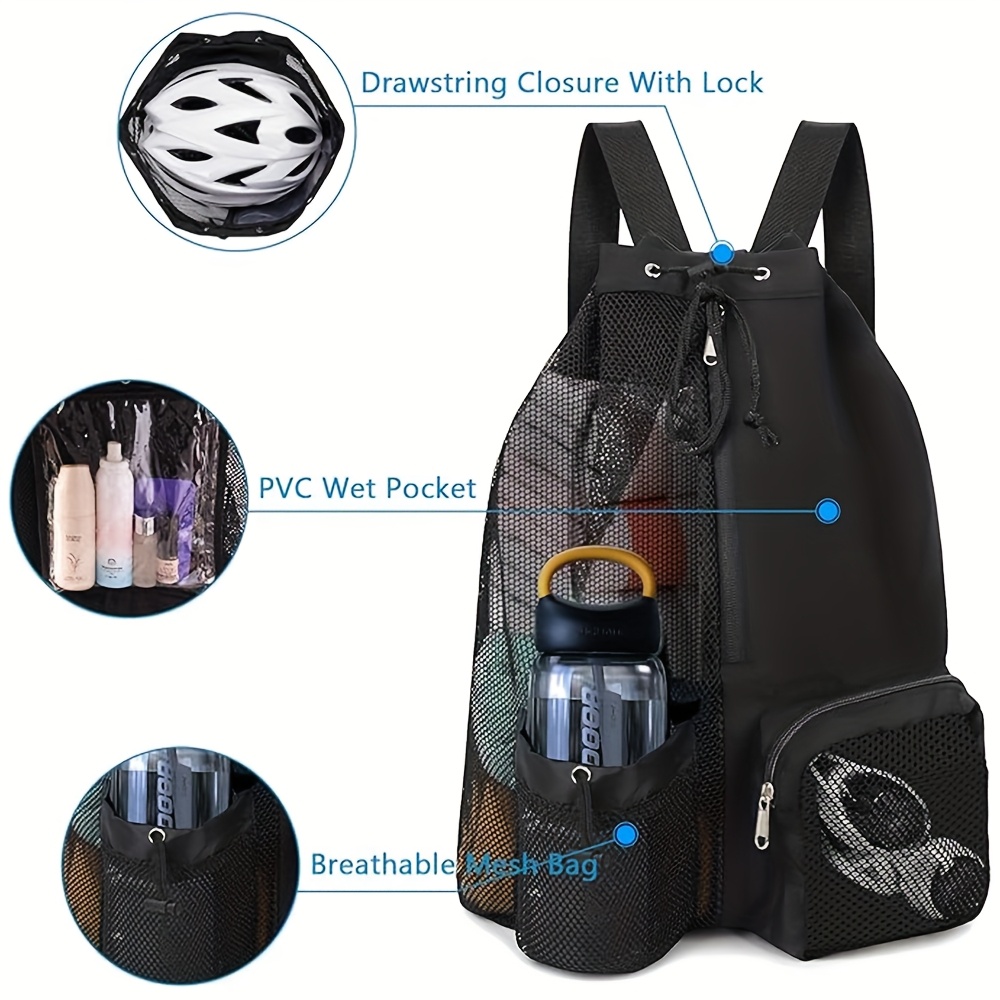 Running Clothing Accessories Quick Dry Mesh Beach Bag