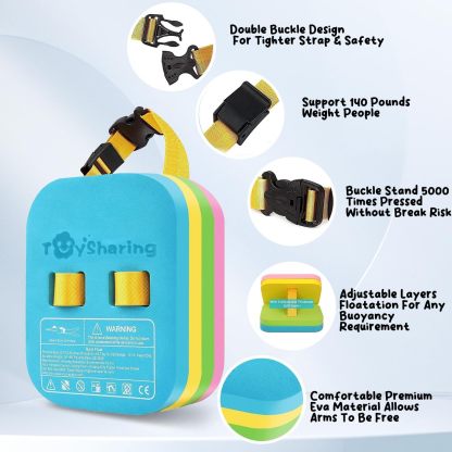 Swim Float Kids Back Belt: Pool Bubble Water Trainer Training Device 3-12 Year Old