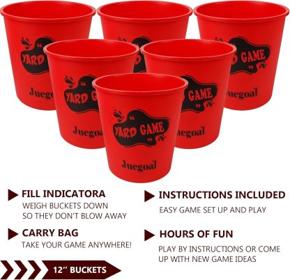 Outdoor Giant Yard Pong Game Set Outdoor Toss Game Throwing Game for Beach, Camping, Lawn and Backyard
