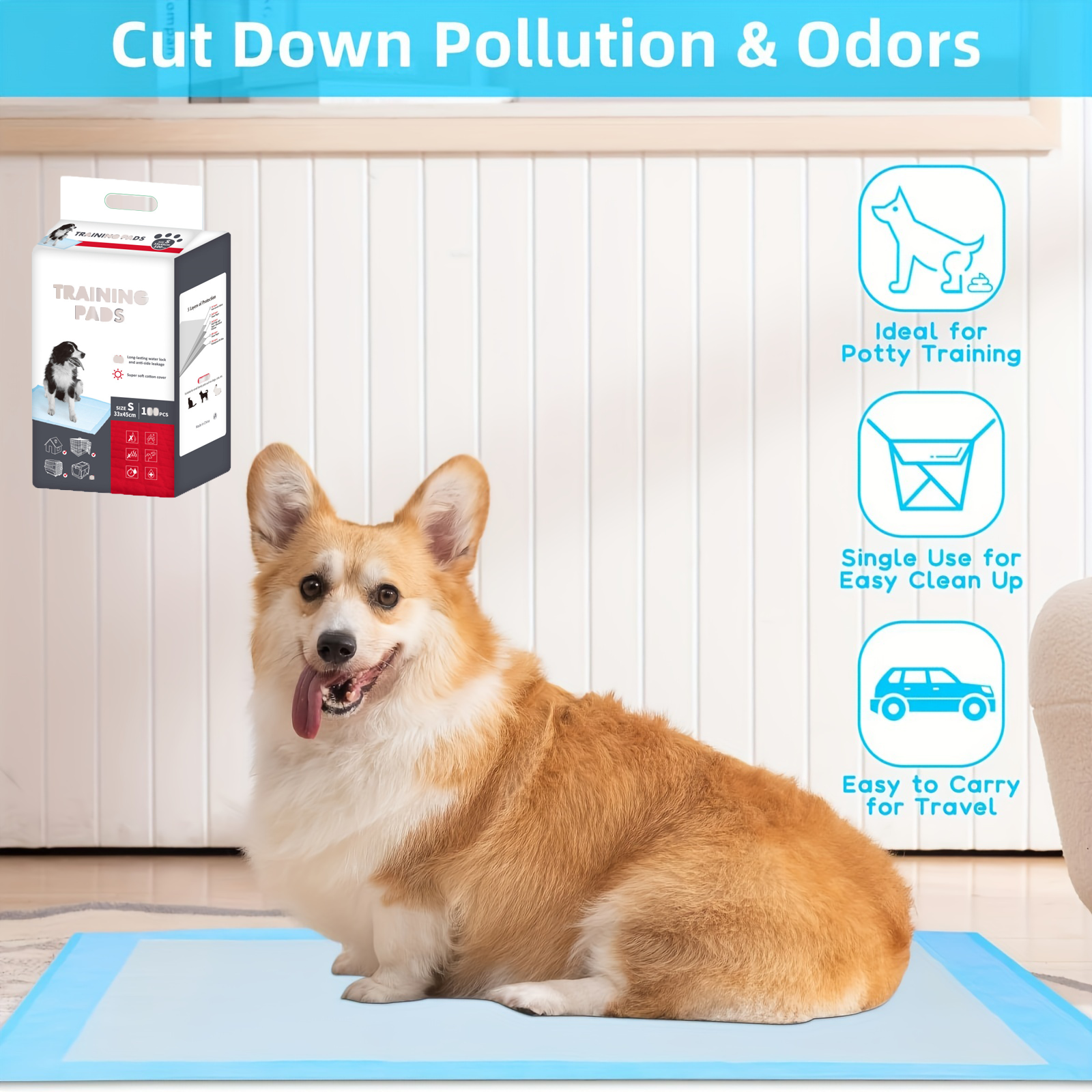 6-Layer Thickened Diaper Changing Pad Pet Urine Pad Dog Training Pad
