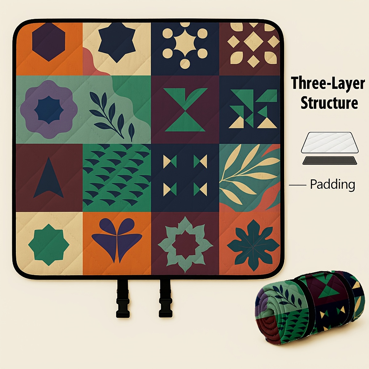 Large Soft Padded Foldable Picnic Blanket