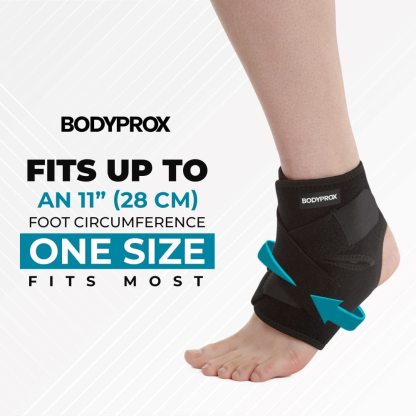 Ankle Support Brace, Breathable Neoprene Sleeve, Adjustable Wrap! (1 Pack)