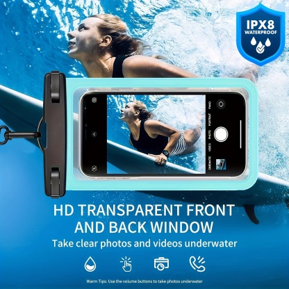 2 Pieces Waterproof Universal Phone Pouch - Up to 7.0" Waterproof Case for iPhone 14 13 12 11 Pro Max XS Plus Galaxy Cellphone - Beach Vacation Essentials Dry Bag