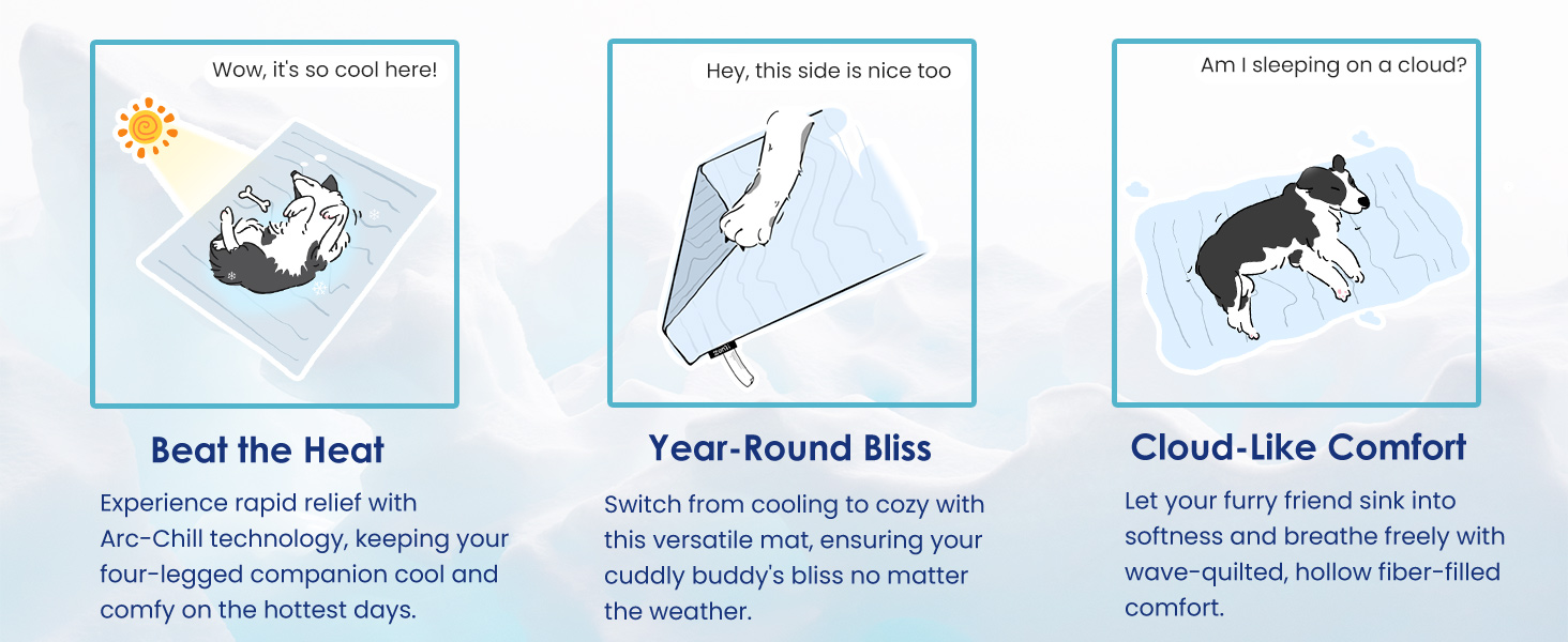 Beat the Heat，Year-Round Bliss，Cloud-Like Comfort，Hassle-Free Hygiene