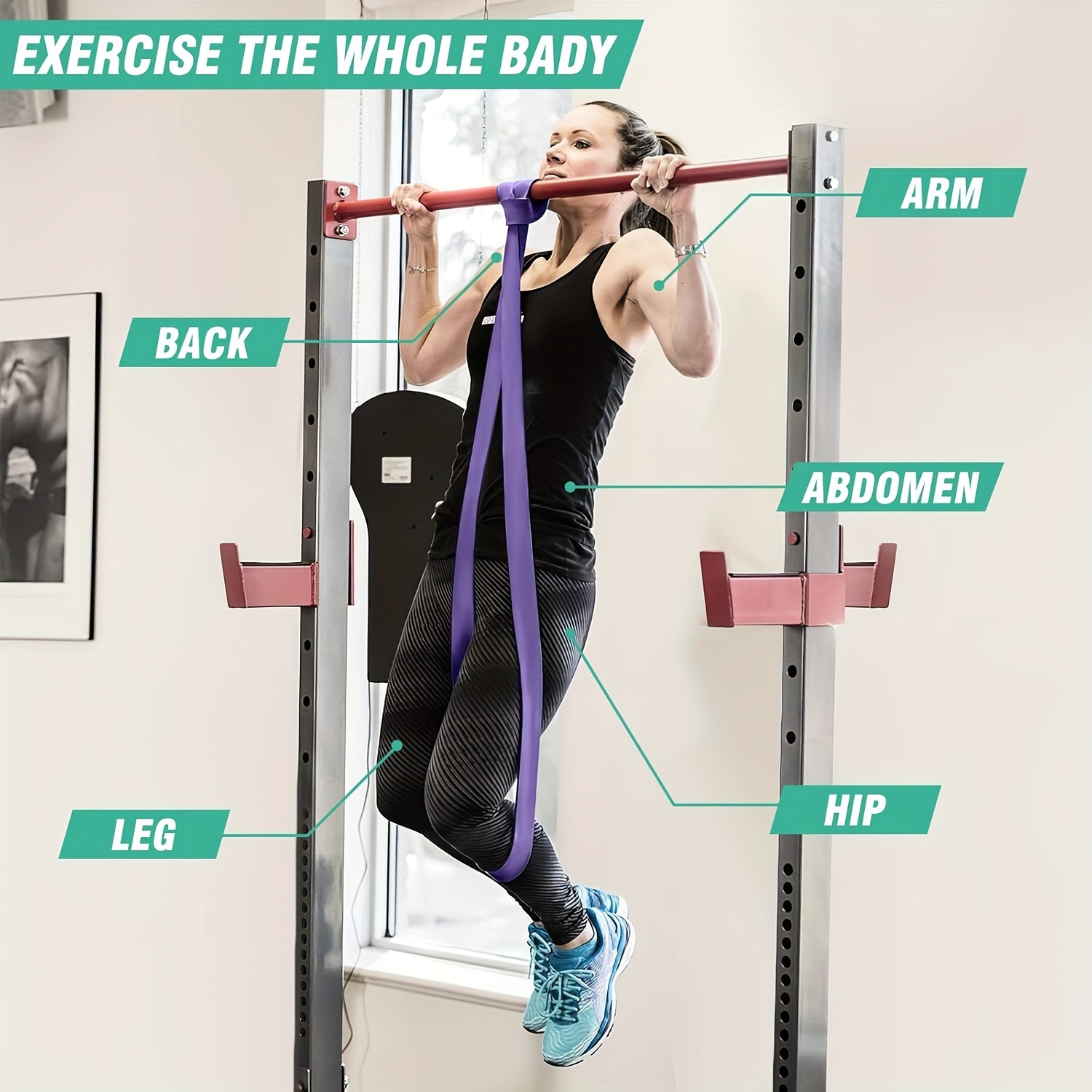 4pcs Set Resistance Bands with Stackable Tension