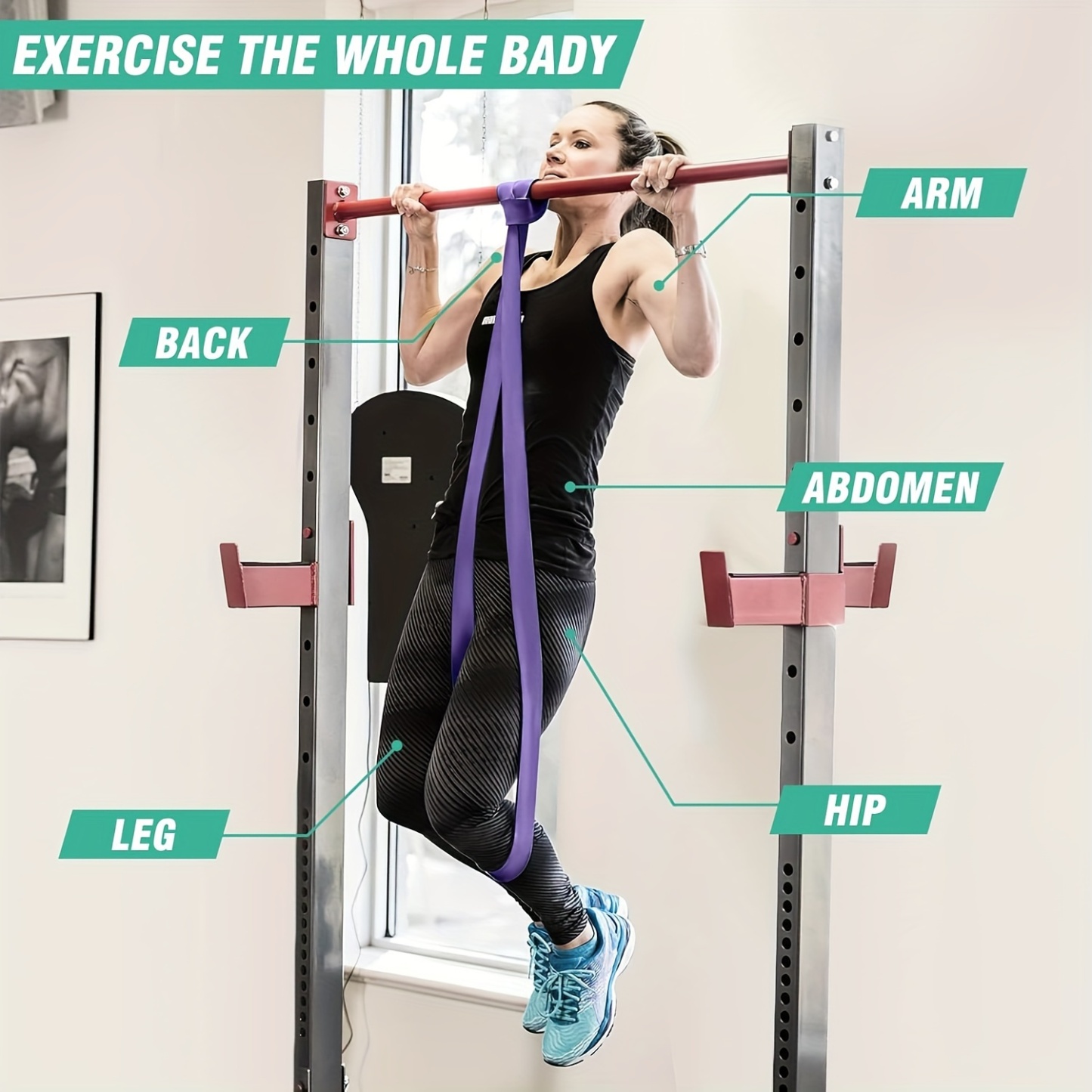 4pcs Set Resistance Bands with Stackable Tension
