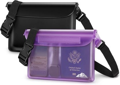 Waterproof Fanny Pack, Waterproof Pouch Dry Bag 2/3/4 Pack for Phone Passport Purse
