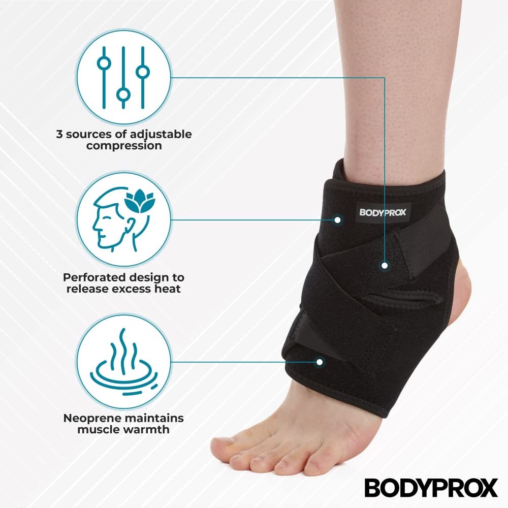 Ankle Support Brace, Breathable Neoprene Sleeve, Adjustable Wrap! (1 Pack)
