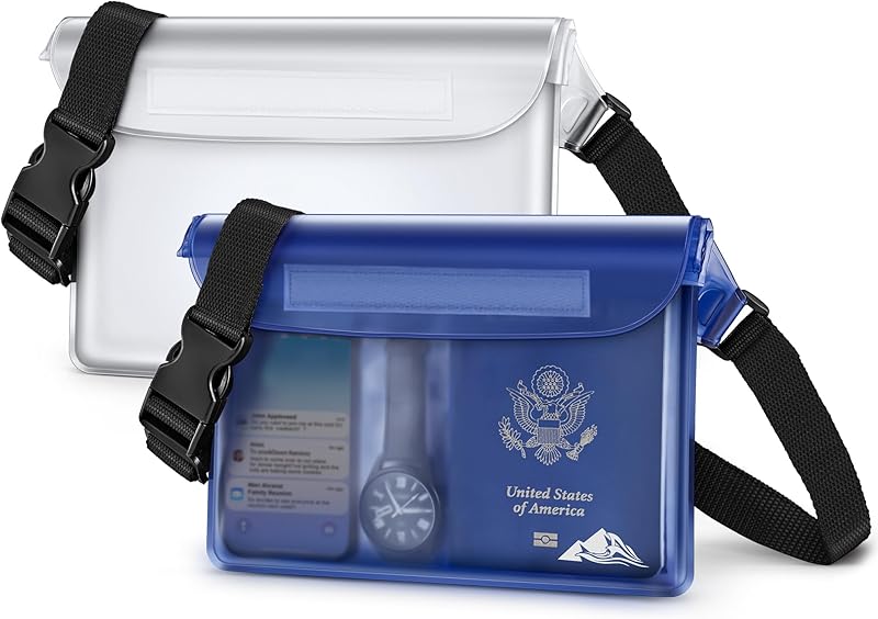Waterproof Fanny Pack, Waterproof Pouch Dry Bag 2/3/4 Pack for Phone Passport Purse