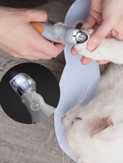LED Light Equipped Pet Nail Clippers - Professional Grooming Tool For Cats & Dogs