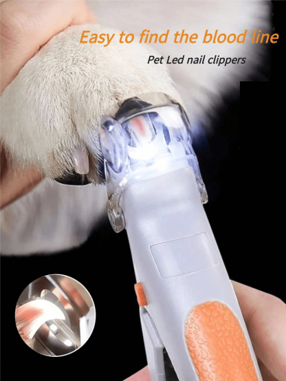 LED Light Equipped Pet Nail Clippers - Professional Grooming Tool For Cats & Dogs