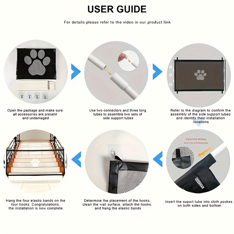 Secure Portable Pet Safety Gate For Doorways