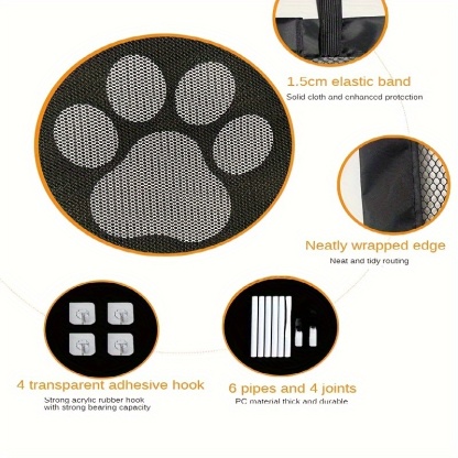 Secure Portable Pet Safety Gate For Doorways