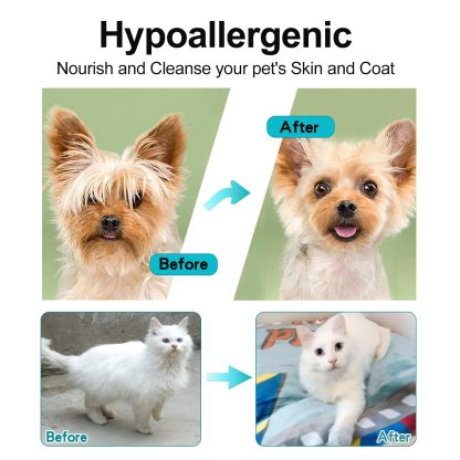 Cats & Dog Washing Gloves, Dog Wipes Cleaning Deodorizing Grooming Gloves Rinse-Free Pet Wipes