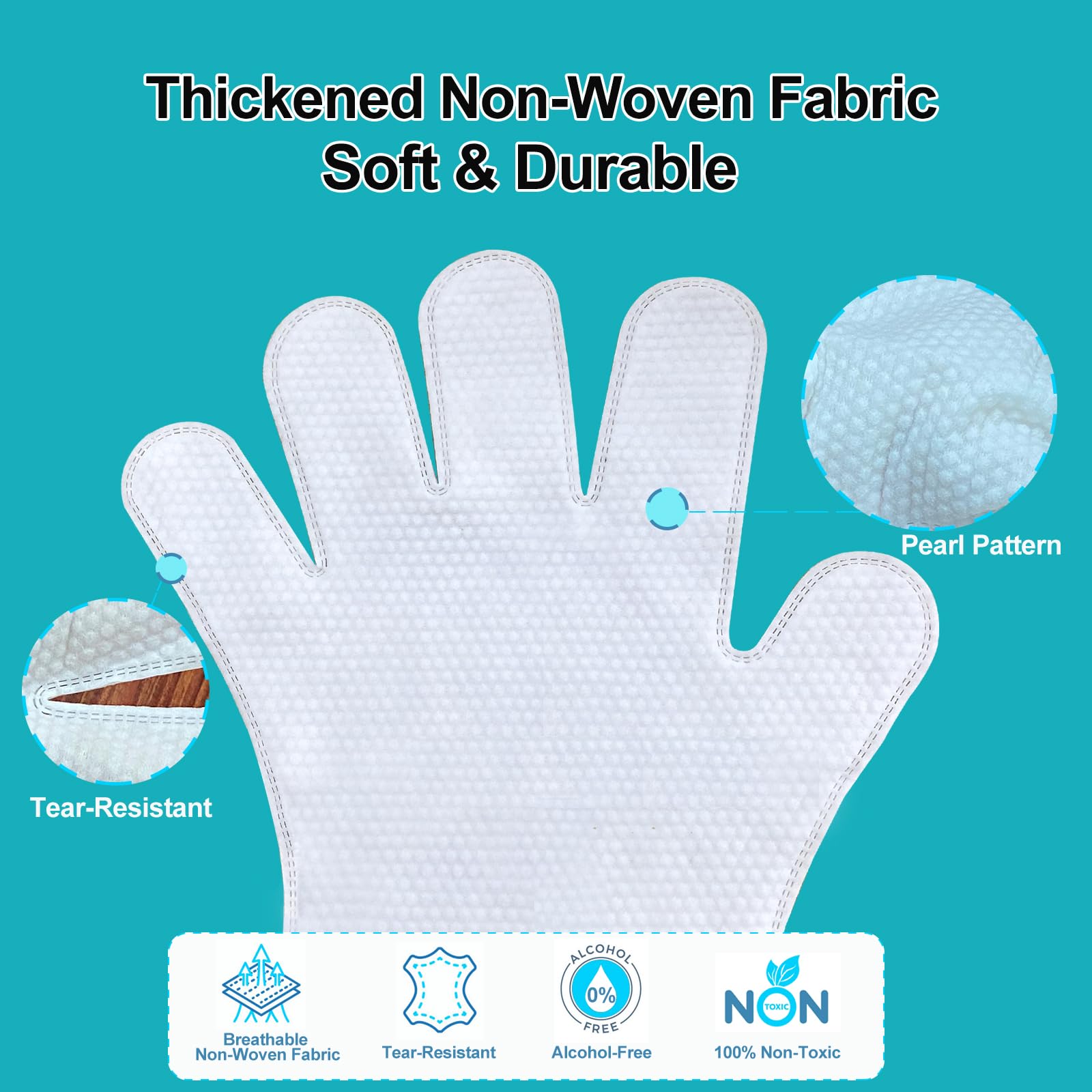 Cats & Dog Washing Gloves, Dog Wipes Cleaning Deodorizing Grooming Gloves Rinse-Free Pet Wipes