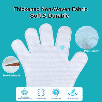 Cats & Dog Washing Gloves, Dog Wipes Cleaning Deodorizing Grooming Gloves Rinse-Free Pet Wipes