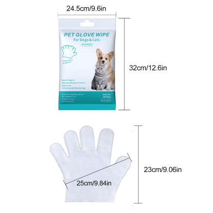 Cats & Dog Washing Gloves, Dog Wipes Cleaning Deodorizing Grooming Gloves Rinse-Free Pet Wipes