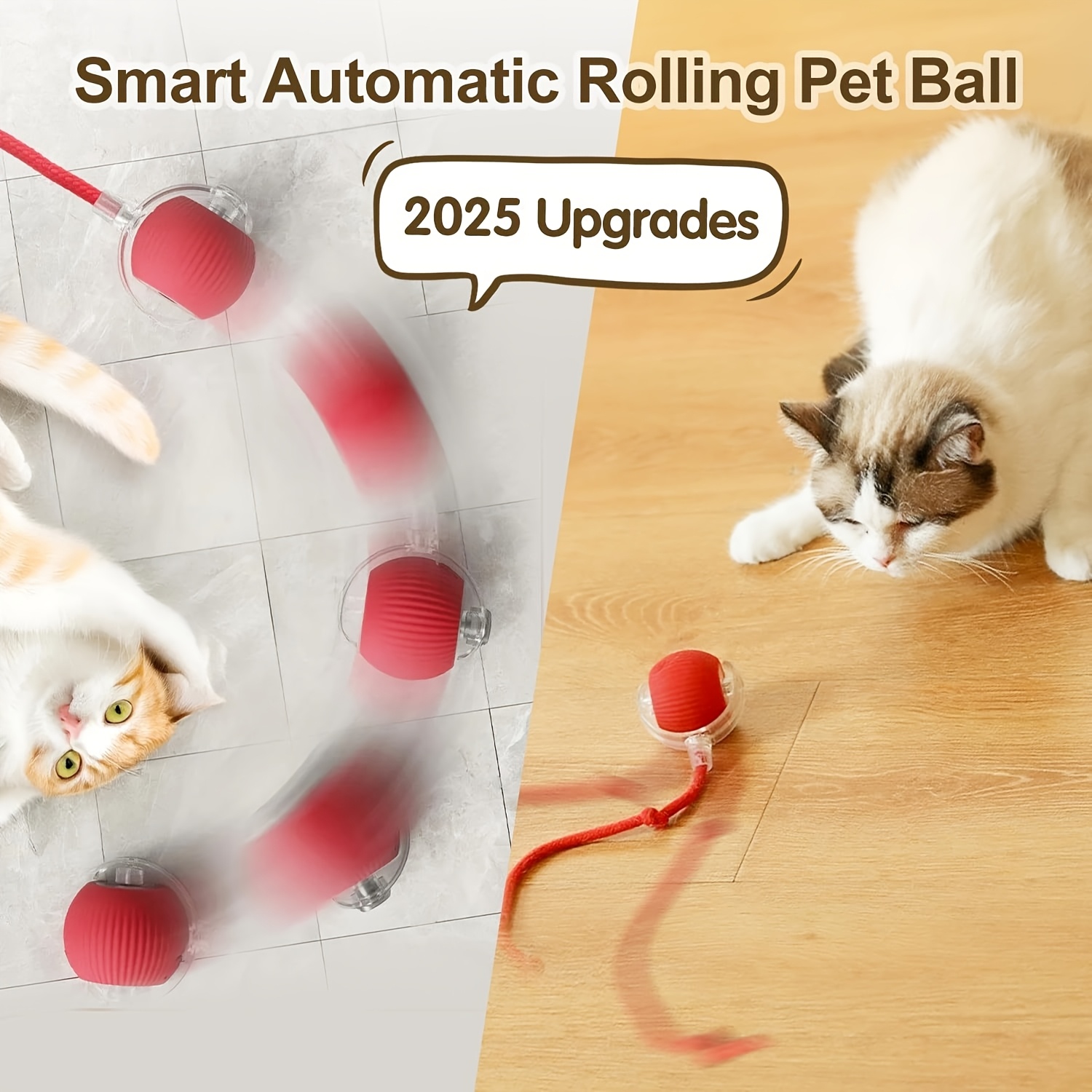 Smart Electric Cat Ball Toy with Rope