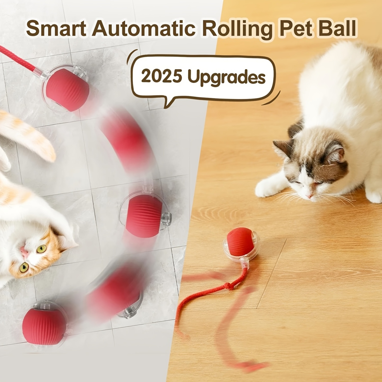 Smart Electric Cat Ball Toy with Rope