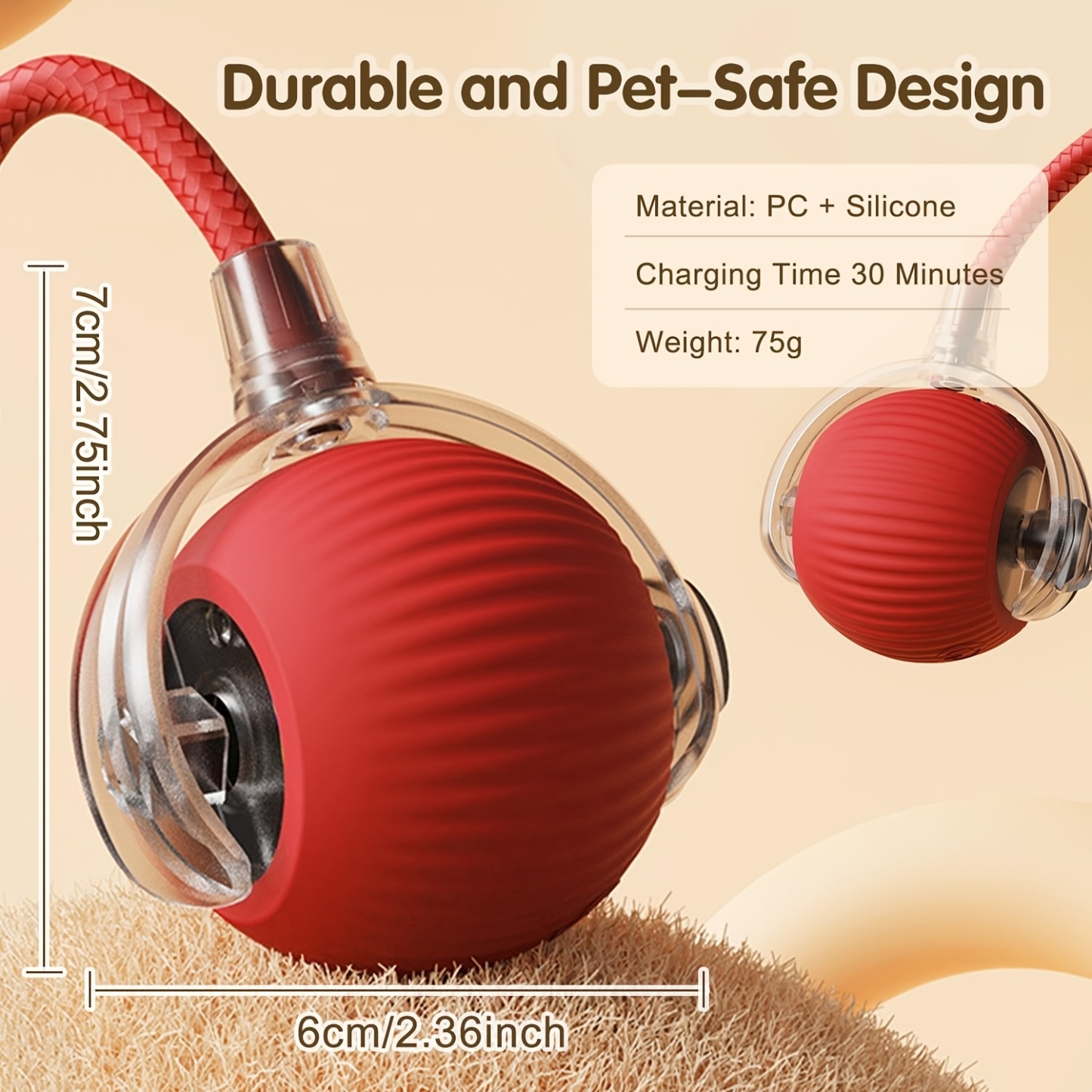 Smart Electric Cat Ball Toy with Rope