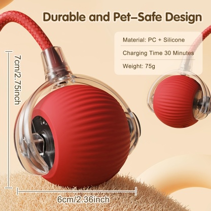 Smart Electric Cat Ball Toy with Rope