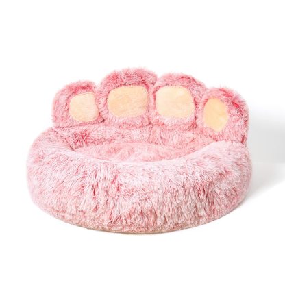 [Cozy | Plush] Soft Faux Fur Cozy Plush Paw-Shaped Pet Bed 