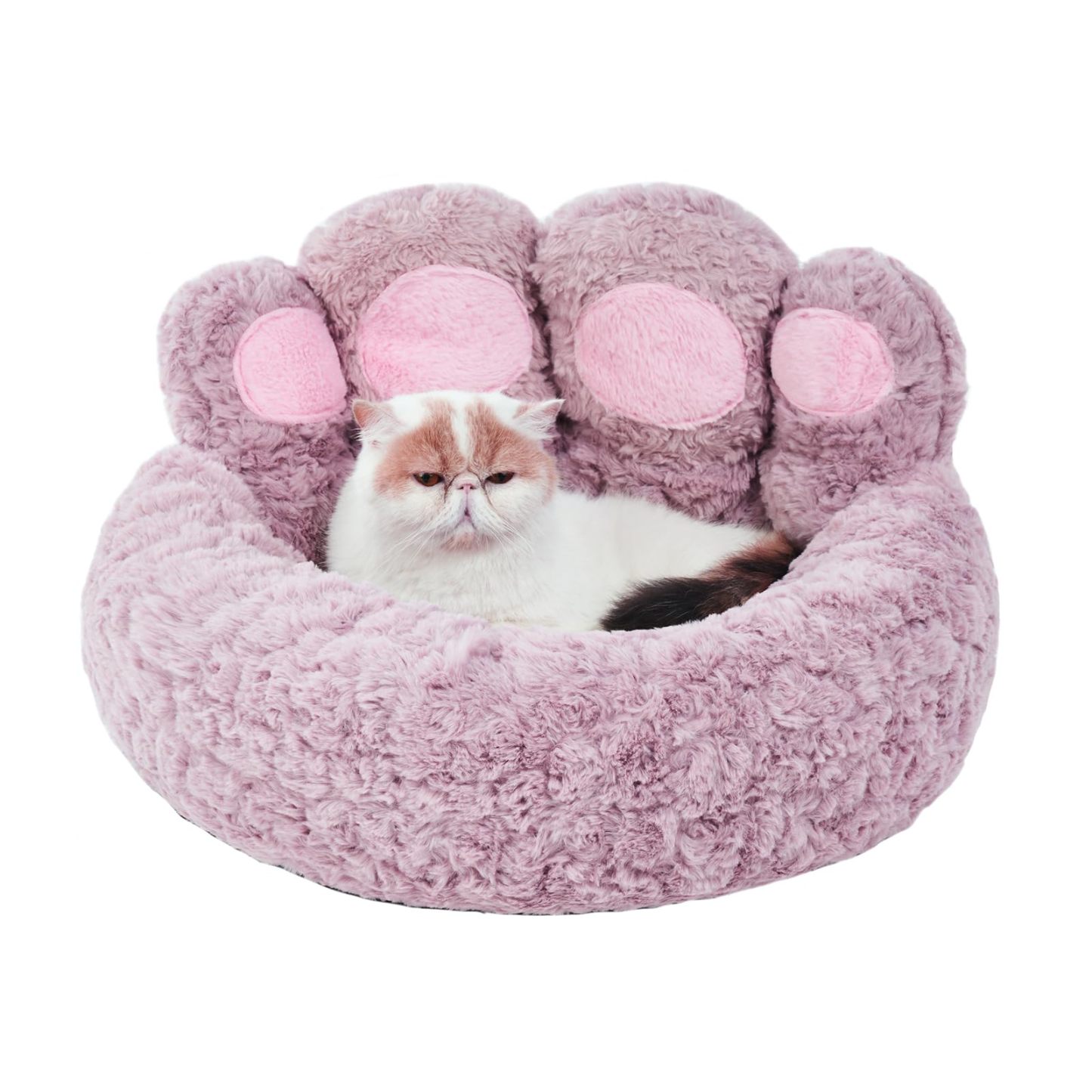 [Cozy | Plush] Soft Faux Fur Cozy Plush Paw-Shaped Pet Bed 