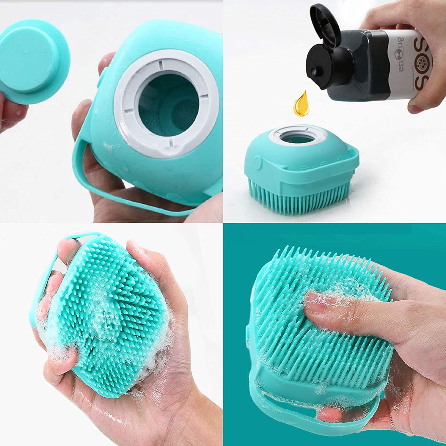 Pet Bath Brush Silicone Massage Bath Brush