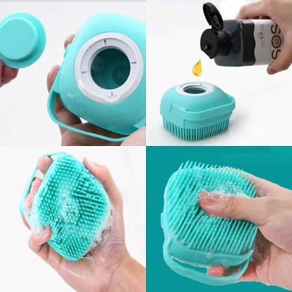 Pet Bath Brush Silicone Massage Bath Brush