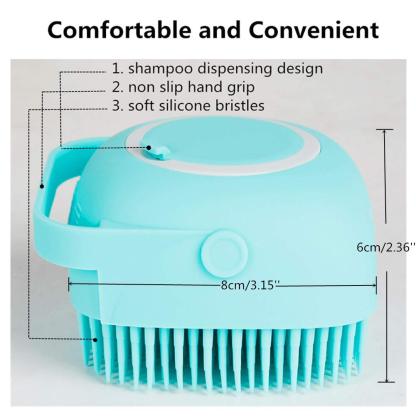 Pet Bath Brush Silicone Massage Bath Brush