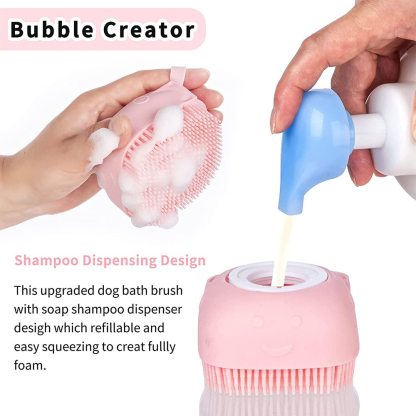 Pet Bath Brush Silicone Massage Bath Brush