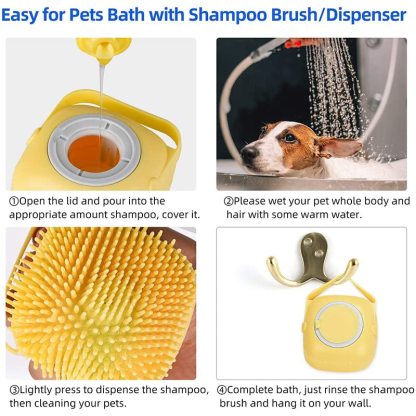 Pet Bath Brush Silicone Massage Bath Brush