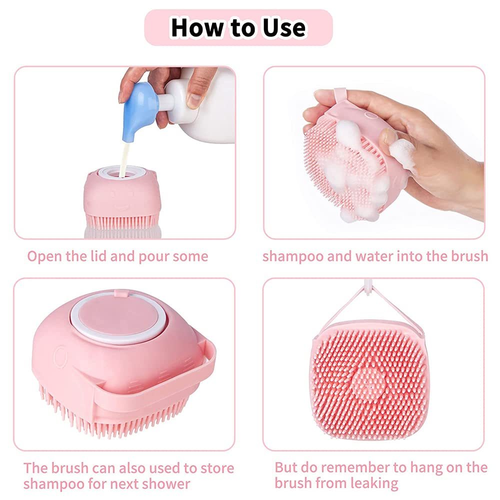 Pet Bath Brush Silicone Massage Bath Brush